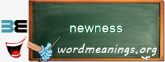 WordMeaning blackboard for newness